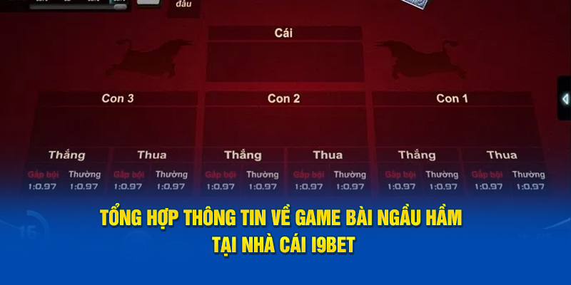 Tổng hợp thông tin về game bài ngầu hầm tại nhà cái I9bet